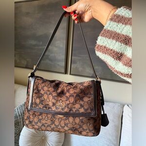 Coach Chenille Etta Flap Bag